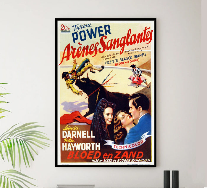 Blood and Sand 1941 - Rita Hayworth - Belgium - Classic Movie Poster