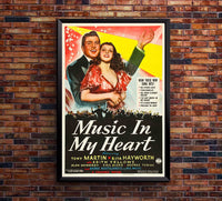 Music in My Heart 1940 - Rita Hayworth - US - Classic Movie Poster