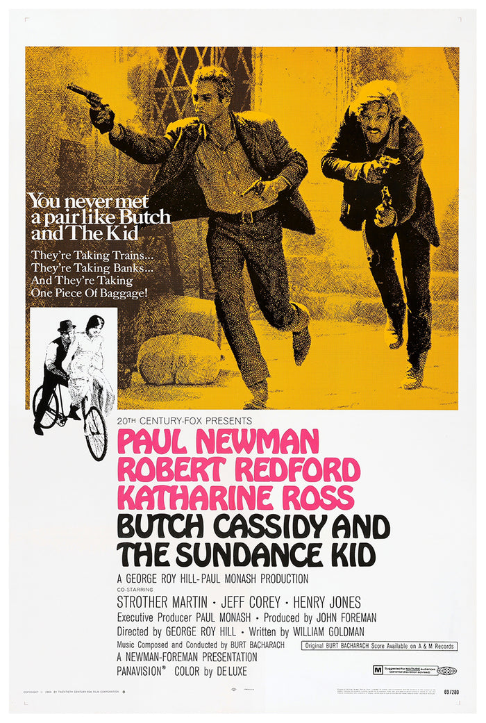 Butch Cassidy and the Sundance Kid 1969 - Paul Newman - US (3) - Classic Movie Poster