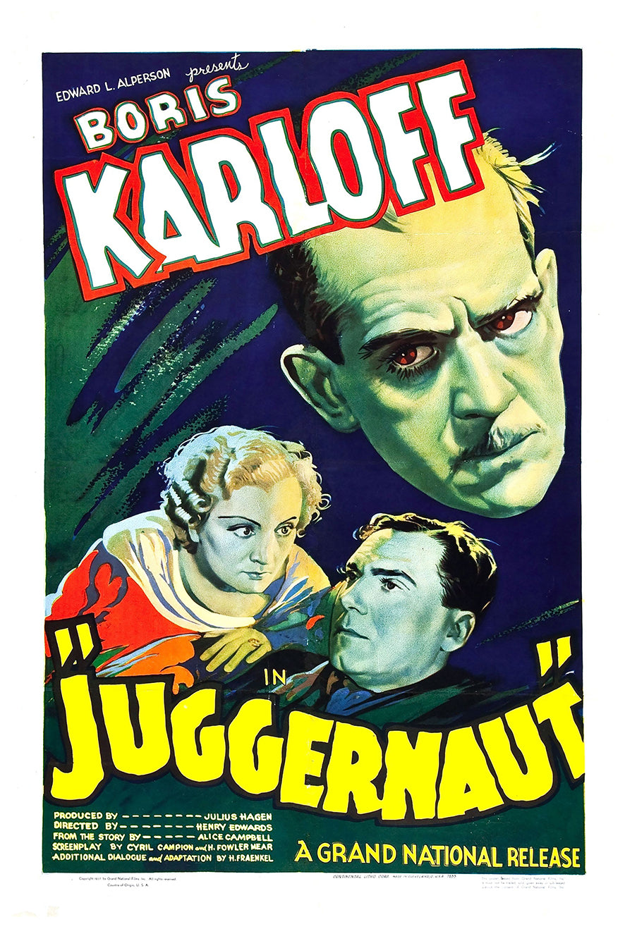 Juggernaut 1936 - US - v1 - Classic Movie Poster
