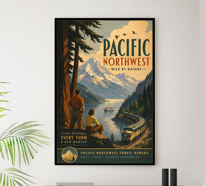 Canada - Pacific Northwest - Vintage Tourism Travel Poster