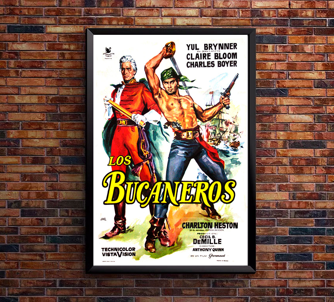 The Buccaneer 1958 - Spain - v1 - Classsic Movie Poster