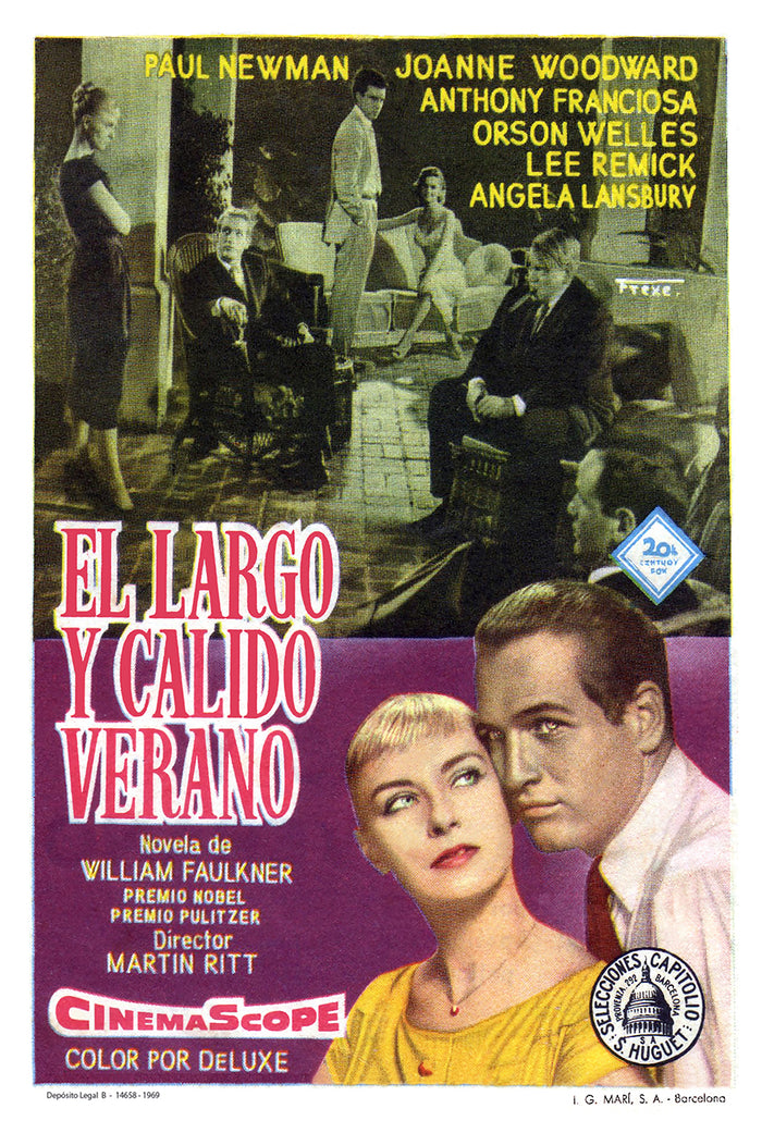 The Long, Hot Summer 1958 - Paul Newman - Spain - Classic Movie Poster