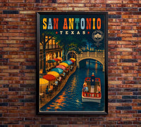Texas - San Antonio - Vintage Tourism Travel Poster