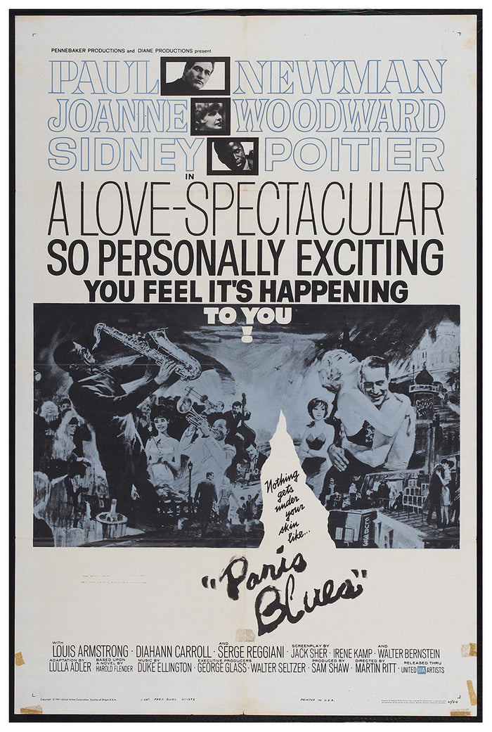 Paris Blues 1961 - Paul Newman - US - Classic Movie Poster