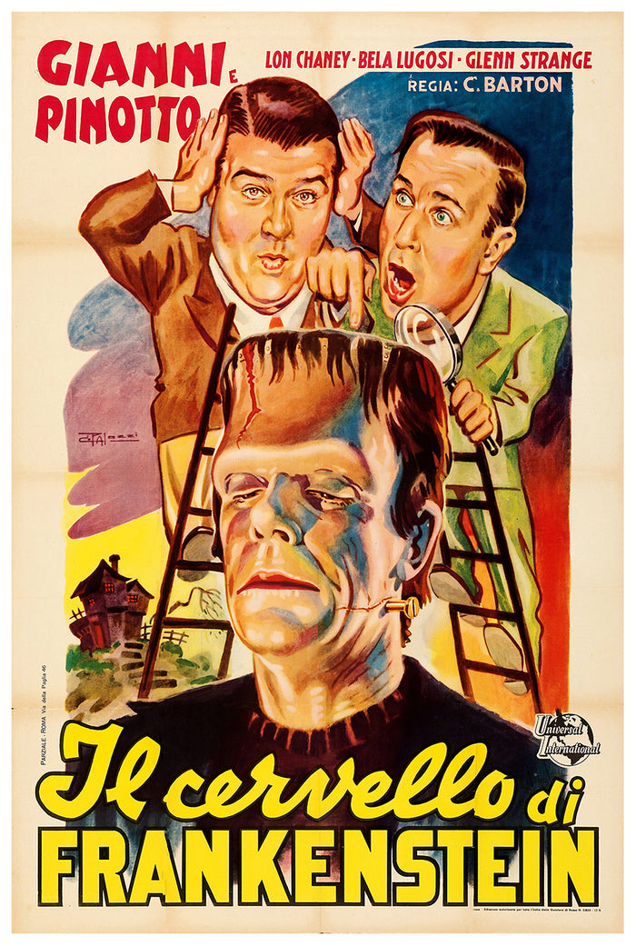 Bud Abbott Lou Costello Meet Frankenstein 1948 - Italy - v1 - Classic Movie Poster