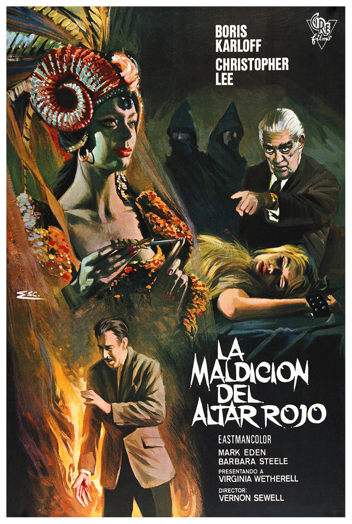 Curse of the Crimson Altar 1968 - Spain - v1 - Classic Movie Poster