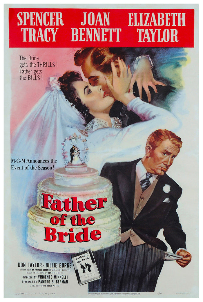 Father of the Bride 1950 - US - v1 - Classic Movie Poster