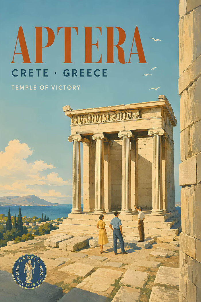 Greece -Aptera - Tourism - v1 - Vintage Travel Poster