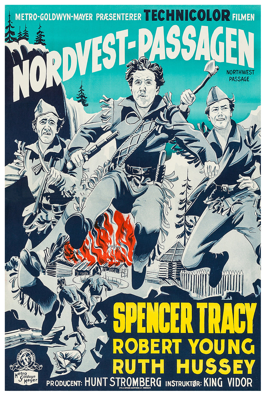 Northwest Passage 1940 - Denmark - v1 - Classic Movie Poster