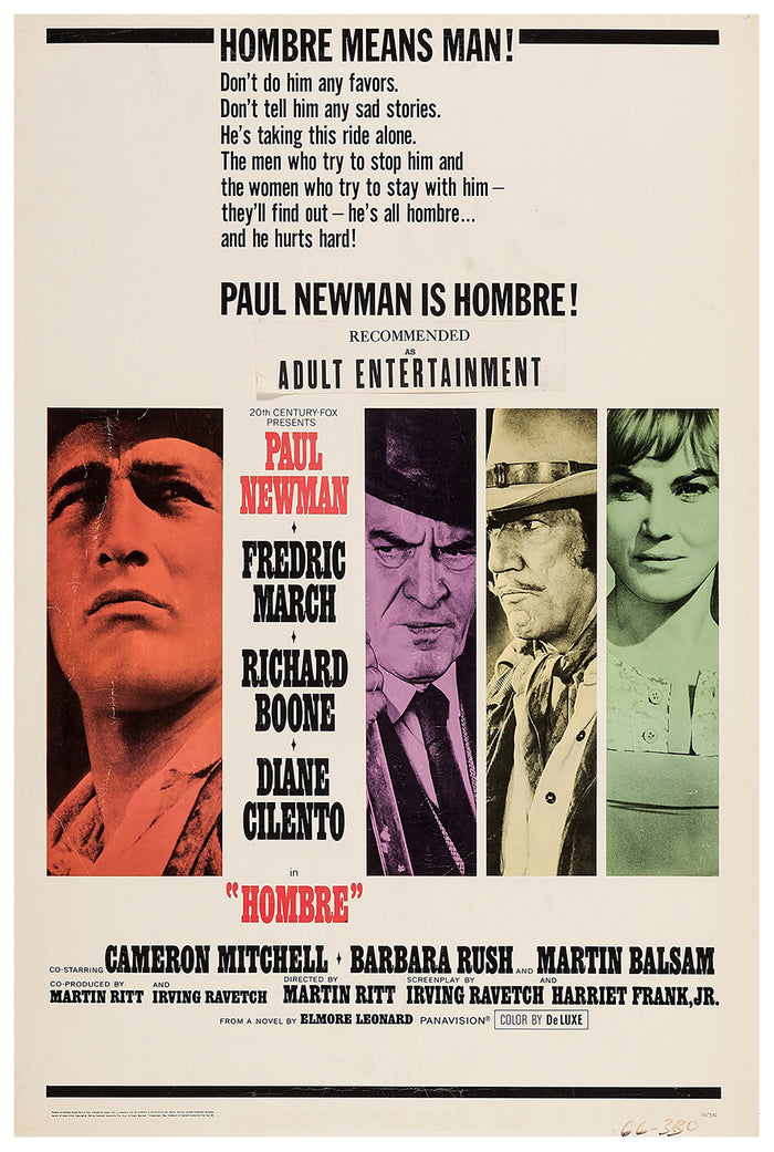 Hombre 1967 - Paul Newman - US (2) - Classic Movie Poster