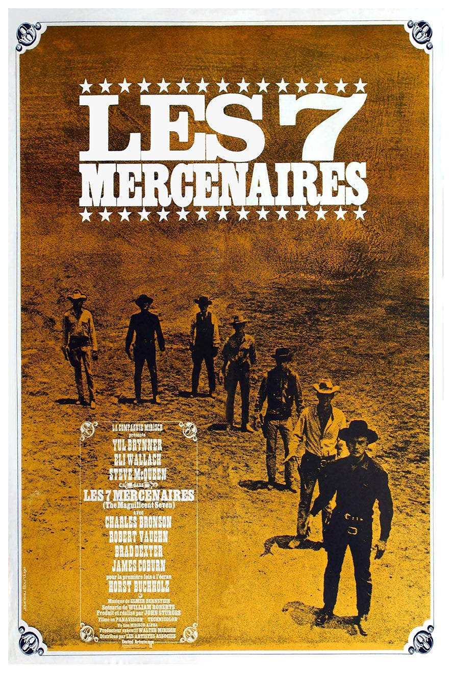 The Magnificent Seven 1960 - France - v1 - Classsic Movie Poster
