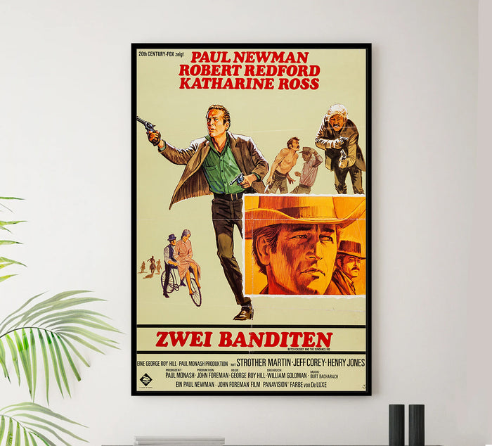 Butch Cassidy and the Sundance Kid 1969 - Paul Newman - Germany - Classic Movie Poster