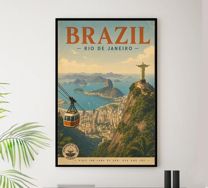 Brazil - Rio de Janeiro - Vintage Tourism Travel Poster