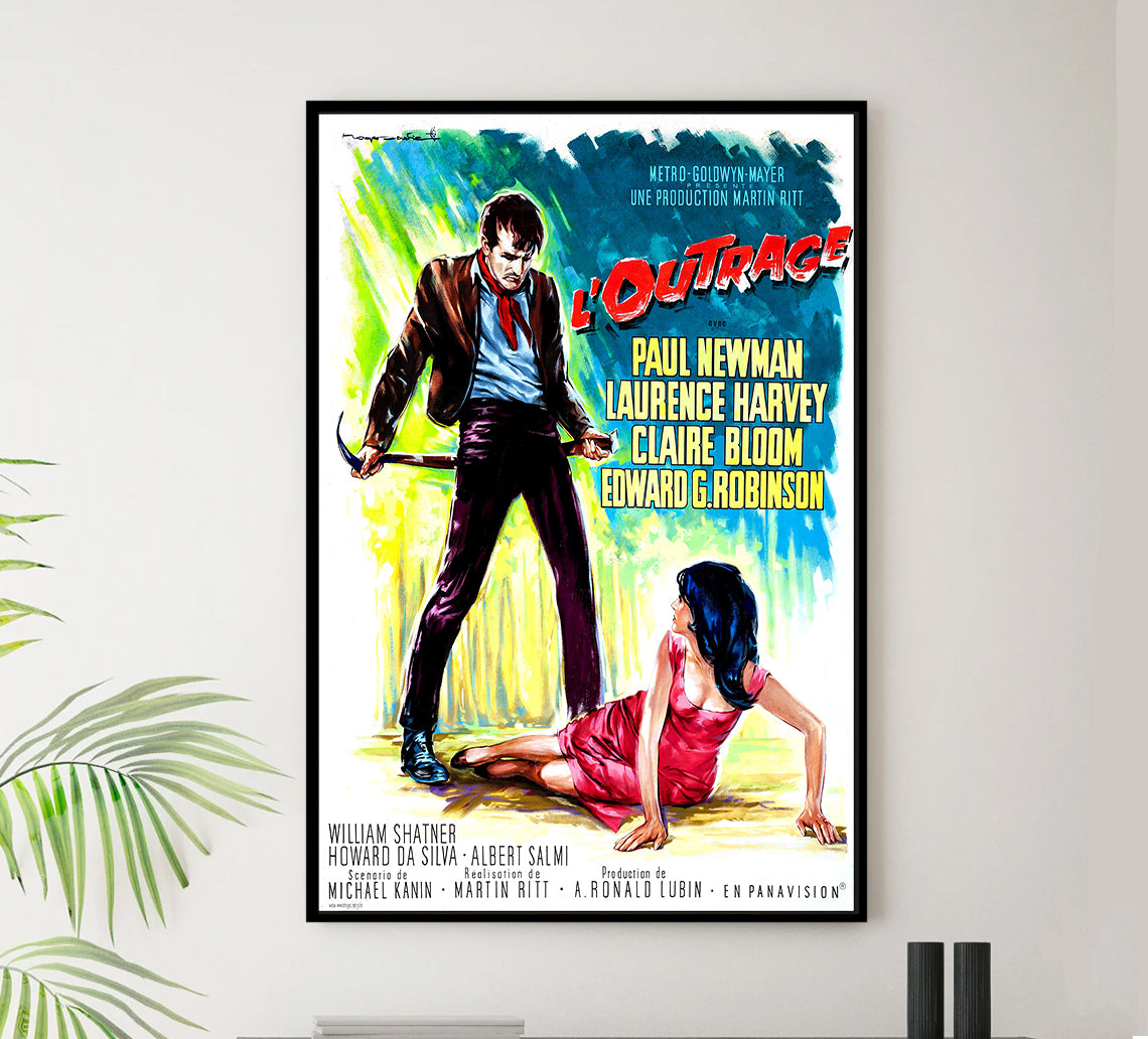 The Outrage 1964 - Paul Newman - France - Classic Movie Poster