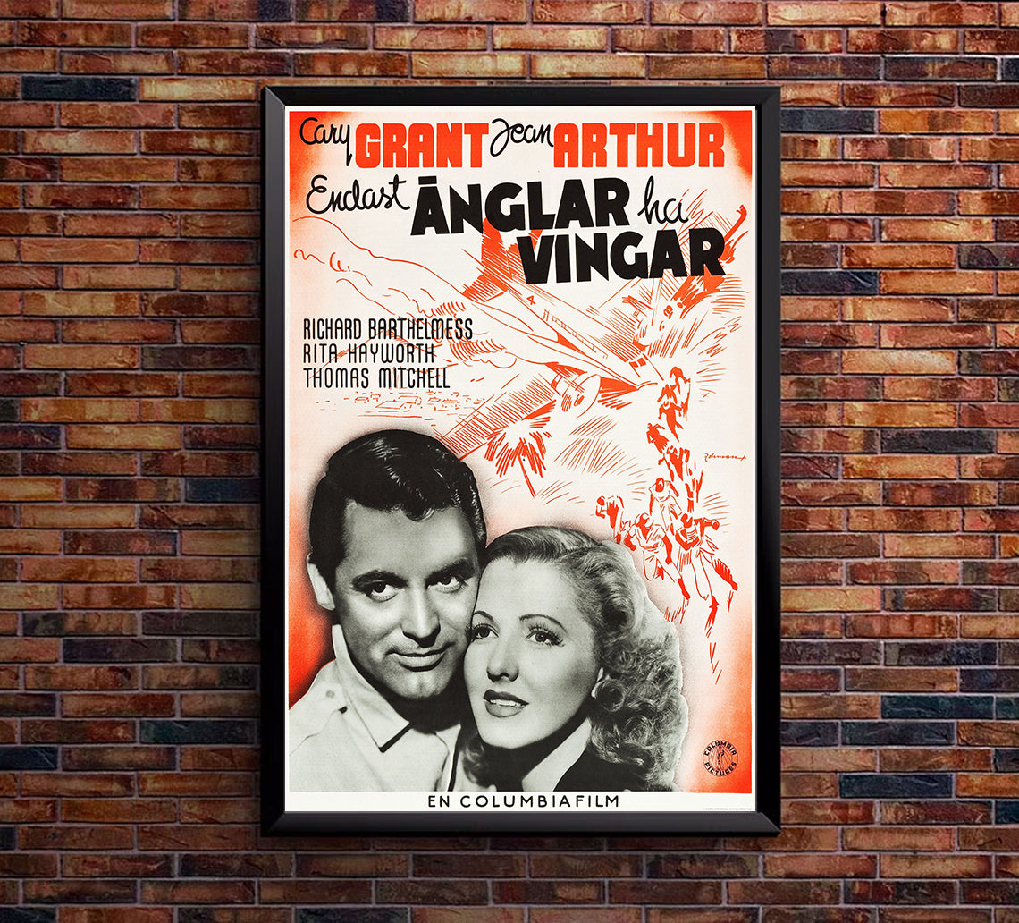 Only Angels Have Wings 1939 - Rita Hayworth - Sweden - Classic Movie Poster