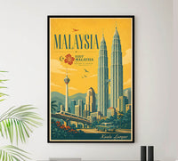 Kuala Lumpur - Tourism - v1 - Vintage Travel Poster