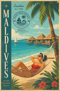 Maldives - Tourism - v1 - Vintage Travel Poster
