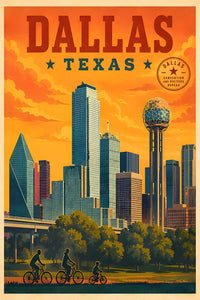 Texas - Dallas - Vintage Tourism Travel Poster