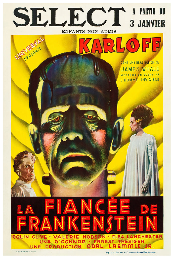 Bride of Frankenstein 1935 - Belgium - v1 - Classic Movie Poster
