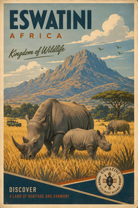Africa - Eswatini - Vintage Tourism Travel Poster
