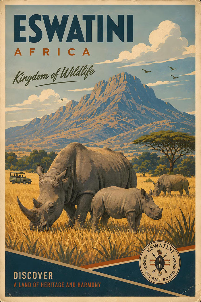 Africa - Eswatini - Vintage Tourism Travel Poster