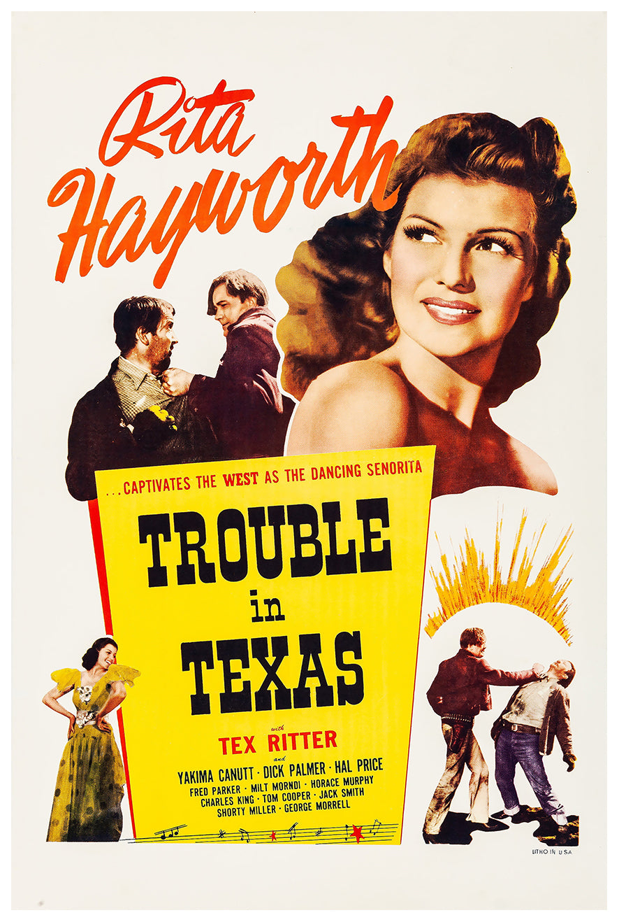Trouble in Texas 1937 - Rita Hayworth - US - Classic Movie Poster