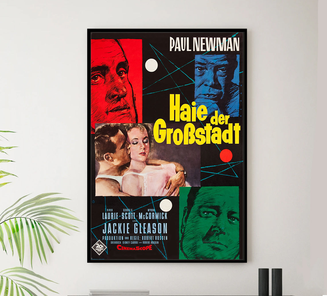 The Hustler 1961 - Paul Newman - Germany - Classic Movie Poster