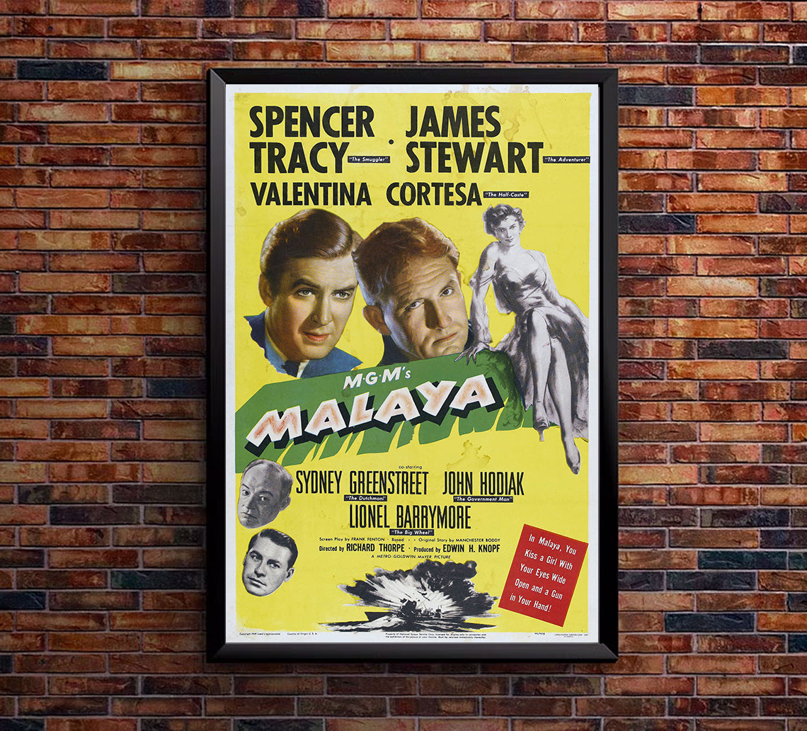 Malaya 1949 - US - v1 - Classic Movie Poster