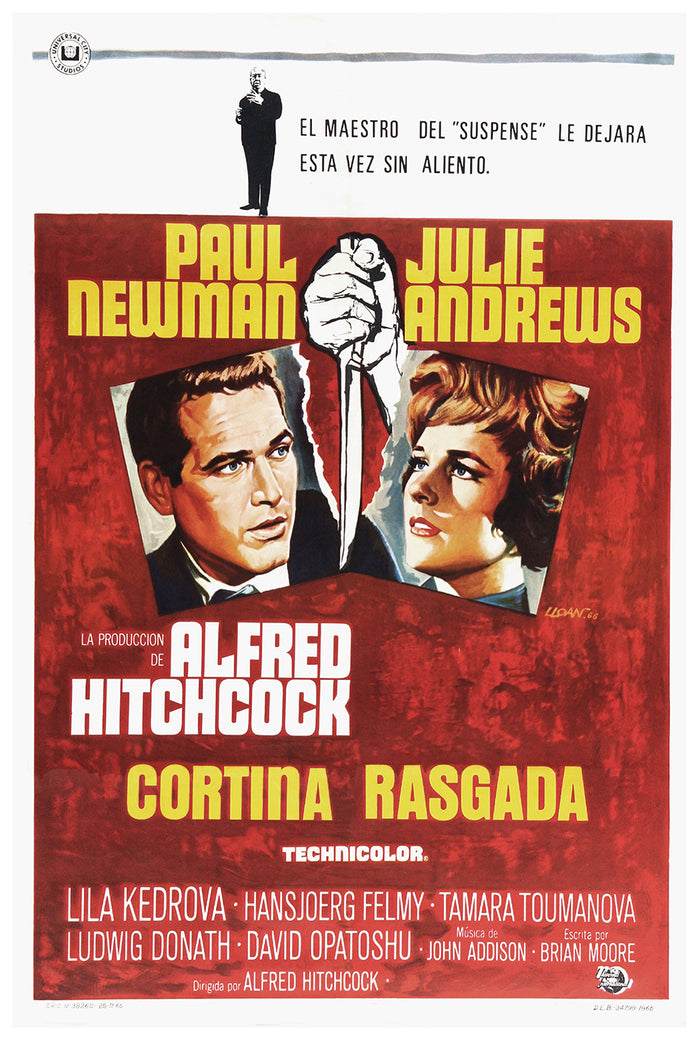 Torn Curtain 1966 - Paul Newman - Spain - Classic Movie Poster