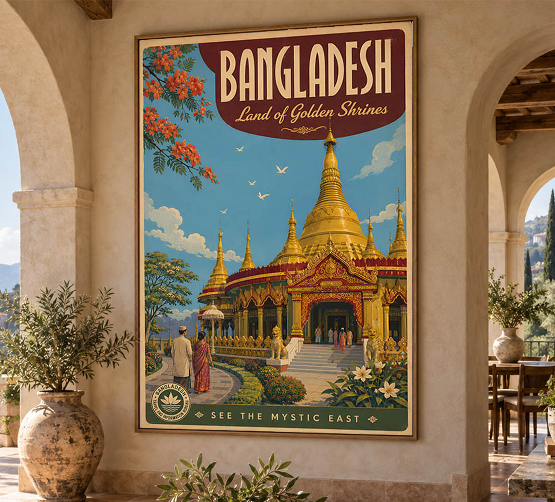 Bangladesh - Tourism - v1 - Vintage Travel Poster