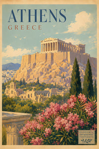 Greece - Athens - Tourism - v1 - Vintage Travel Poster