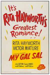 My Gal Sal 1942 - Rita Hayworth - US (2) - Classic Movie Poster