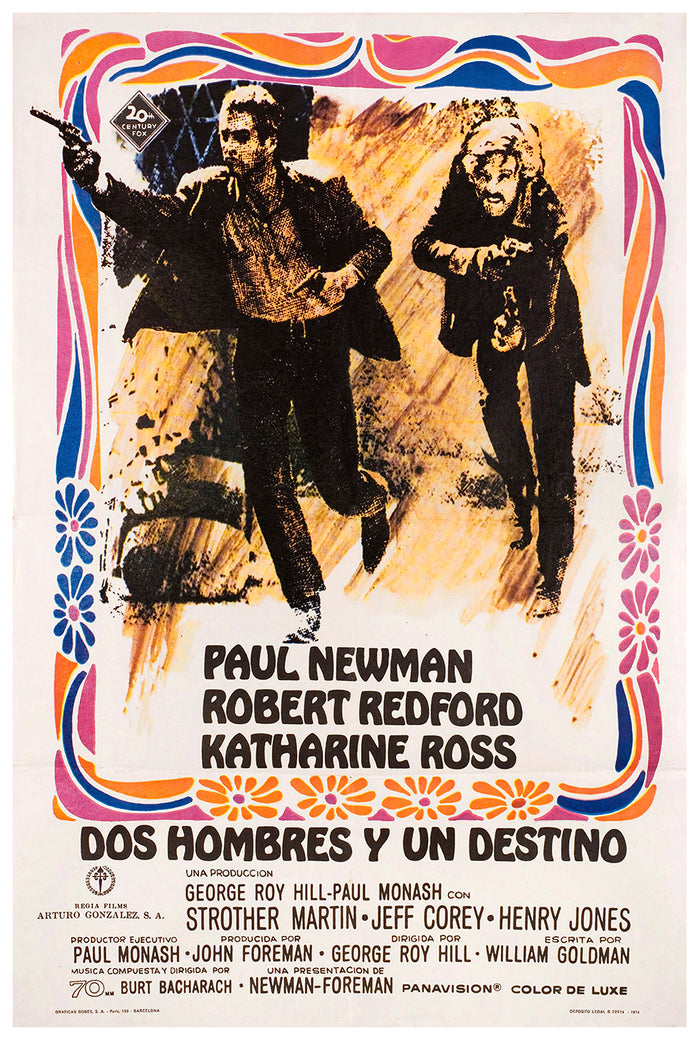 Butch Cassidy and the Sundance Kid 1969 - Paul Newman - Spain (2) - Classic Movie Poster