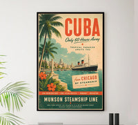 Cuba - Munson Steamship Line - New York - Vintage Tourism Travel Poster