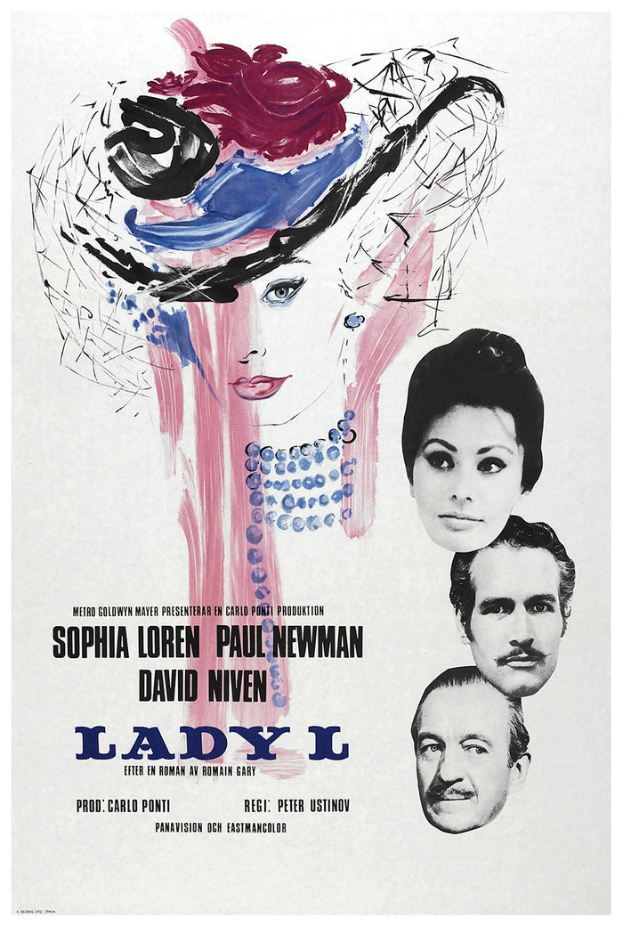 Lady L 1965 - Paul Newman - Sweden - Classic Movie Poster