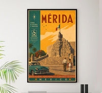 Mexico - Mérida - Vintage Tourism Travel Poster