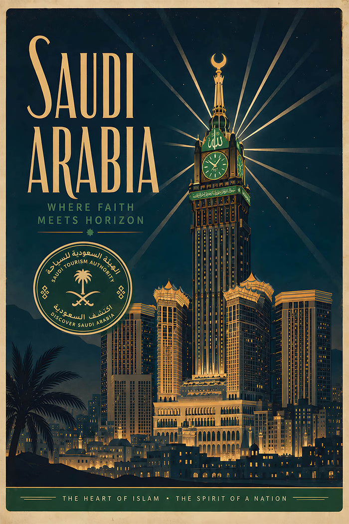 Saudi Arabia - Tourism - v1 - Vintage Travel Poster