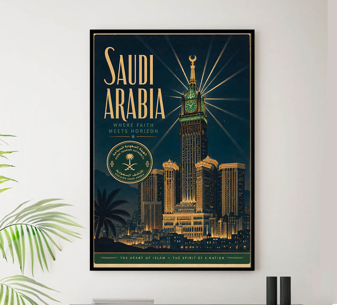 Saudi Arabia - Tourism - v1 - Vintage Travel Poster
