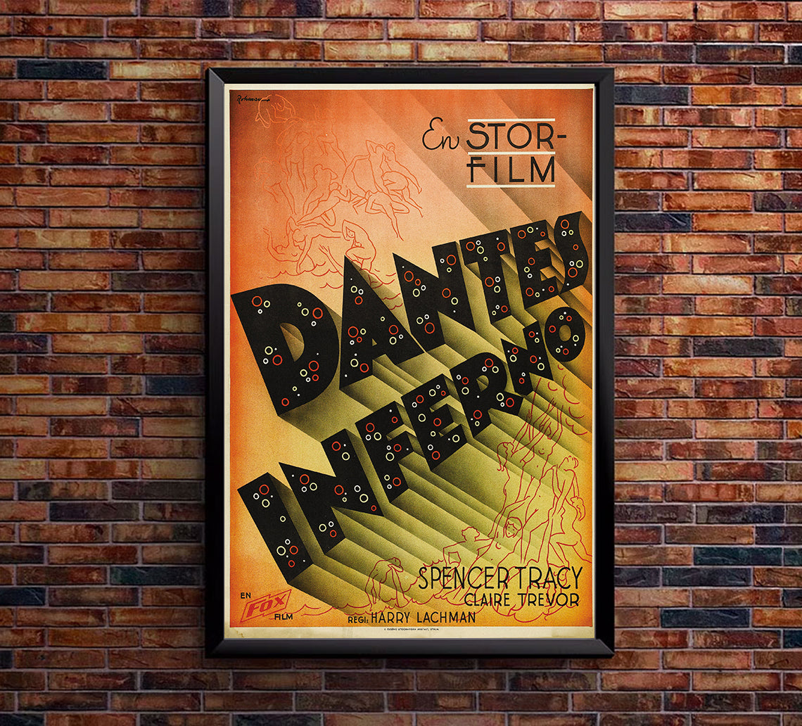 Dante's Inferno 1935 - Sweden - v1 - Classic Movie Poster
