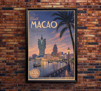China - Macao - Vintage Tourism Travel Poster