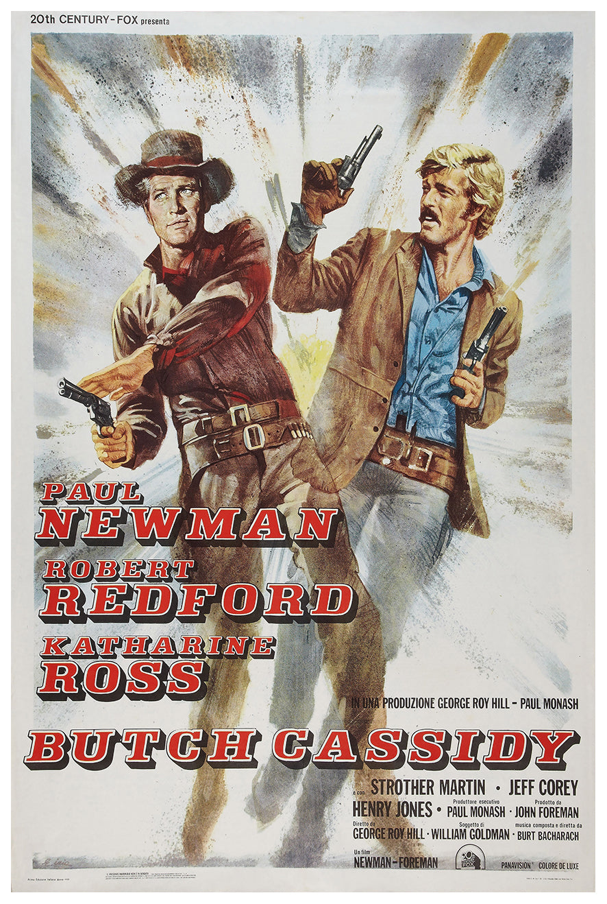 Butch Cassidy and the Sundance Kid 1969 - Paul Newman - Italy (2) - Classic Movie Poster