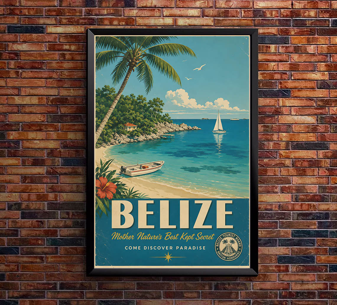 Belize - Tourism - v1 - Vintage Travel Poster