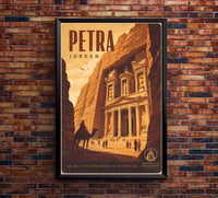 Jordan - Petra - Vintage Tourism Travel Poster