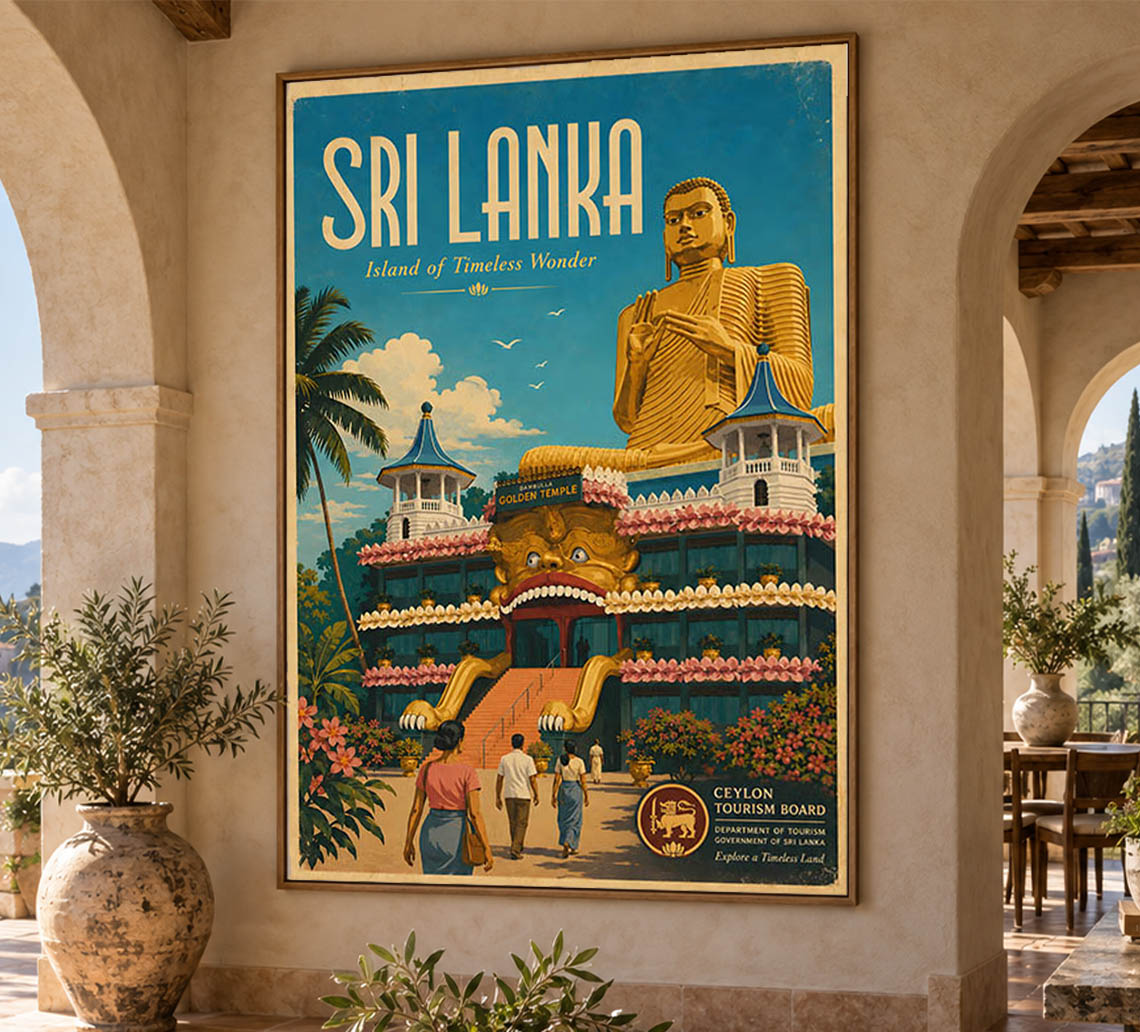Sri Lanka- Vintage Travel Poster - Vintage Tourism Travel Poster