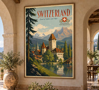 Switzerland - Tourism - v1 - Vintage Travel Poster