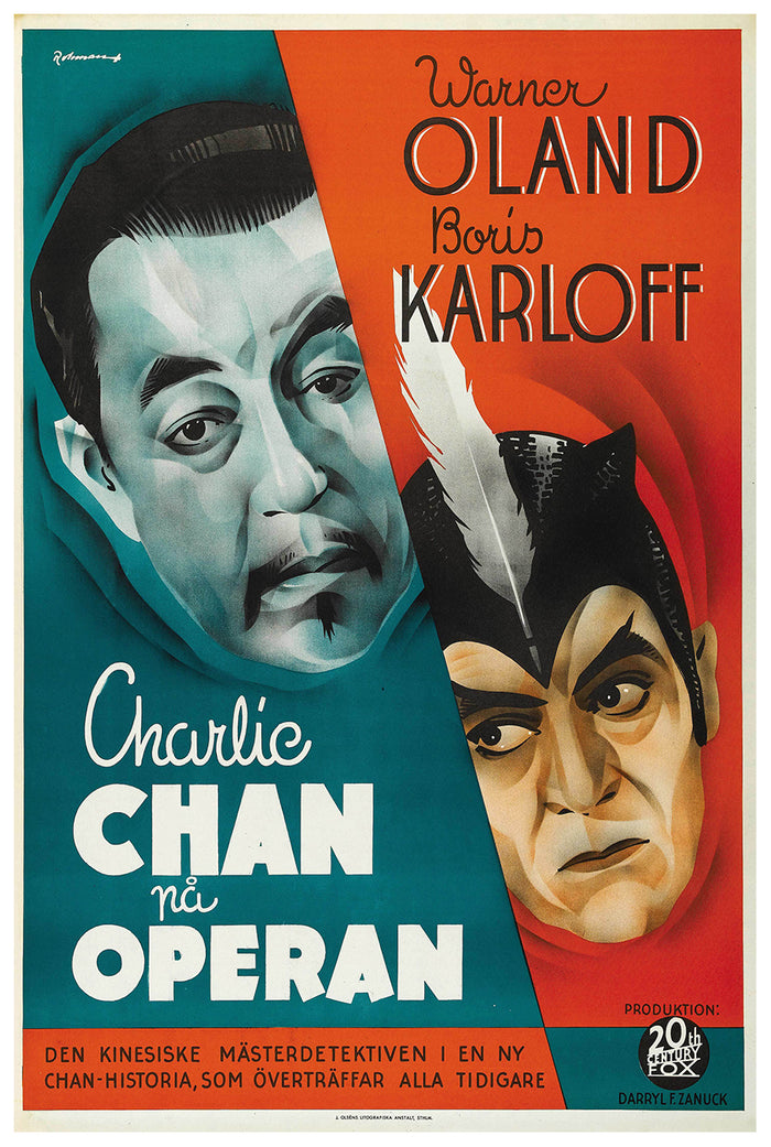 Charlie Chan at the Opera 1936 - Sweden - v1 - Classic Movie Poster