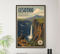 Africa - Lesotho - Vintage Tourism Travel Poster