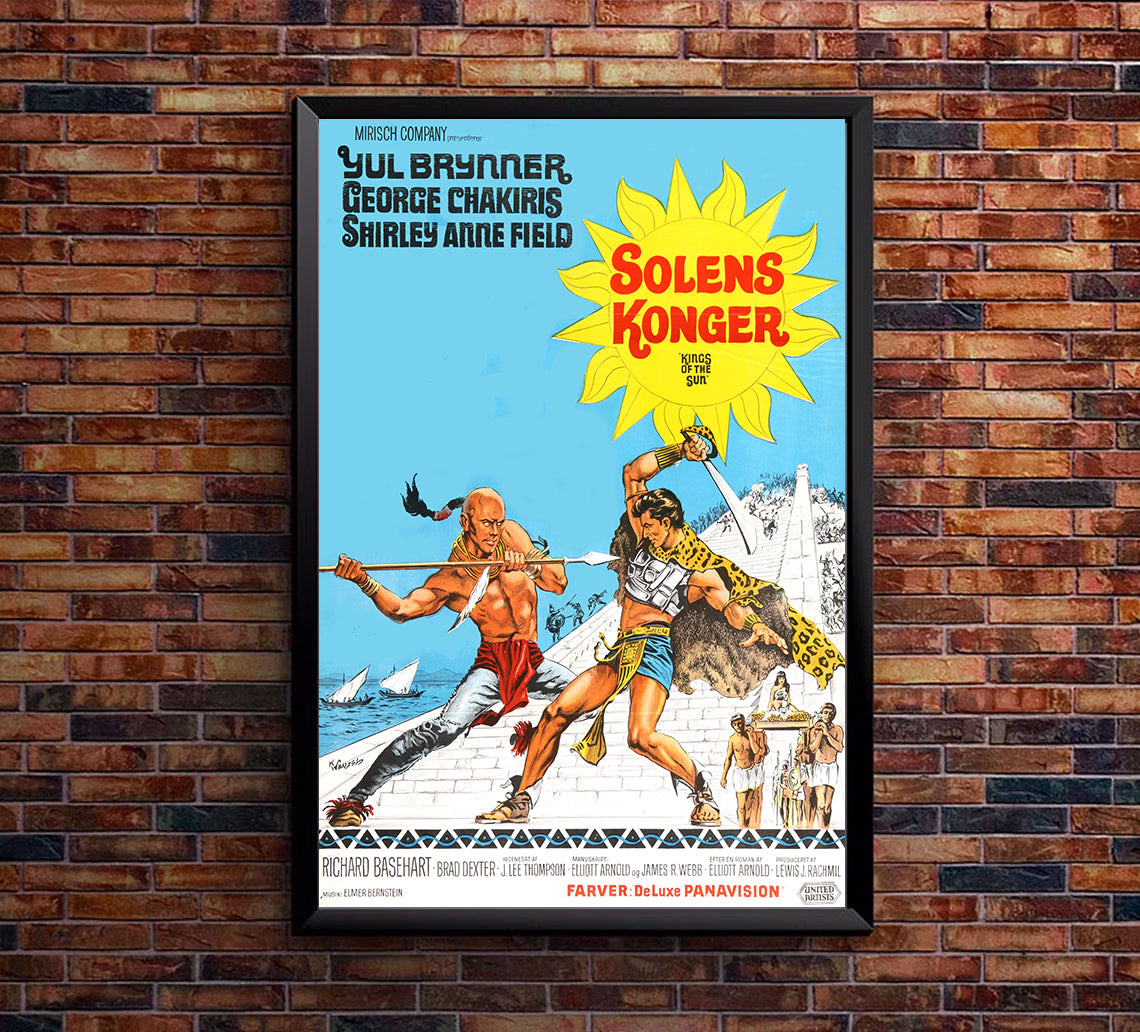 Kings of the Sun 1963 - Denmark - v1 - Classsic Movie Poster
