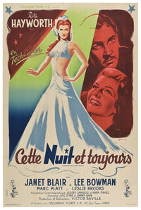 Tonight and Every Night 1945 - Rita Hayworth - French - Classic Movie Poster